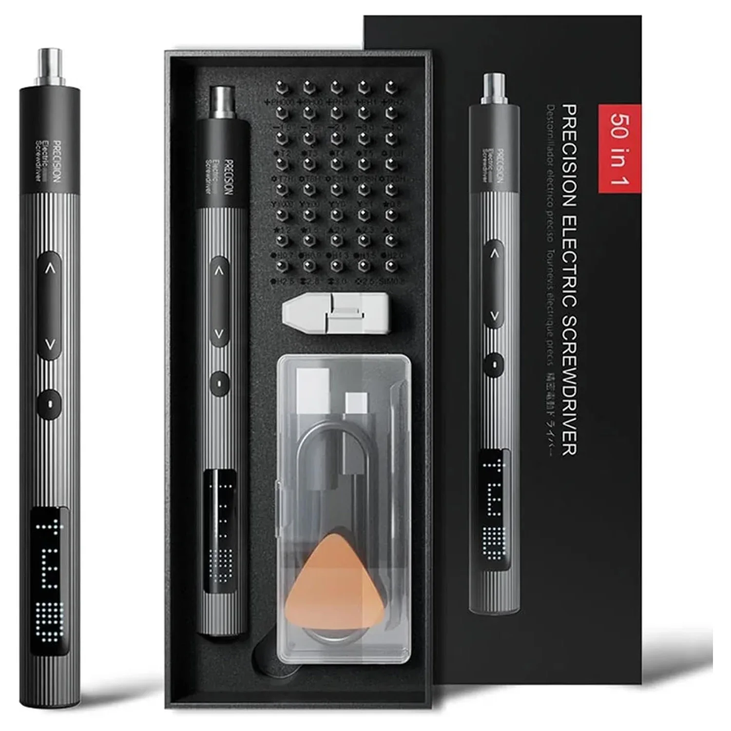 1set Electric Screwdriver Set, Electric Screwdriver Set - 50 in 1 Precision Screwdriver Set, 3 Torque Settings, Repair Tool Kit
