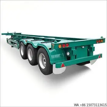 New Design 3 Axle Steel Skeleton Flatbed Semi Trailer