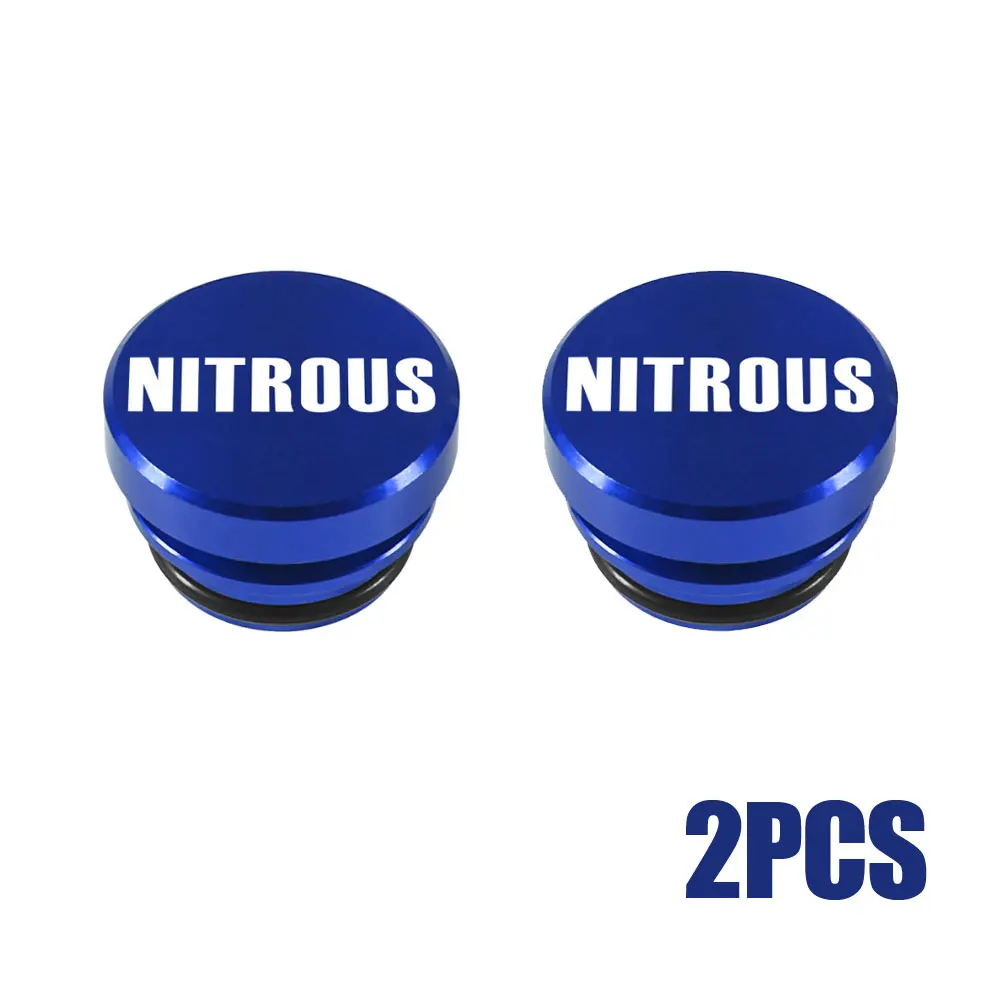 

2x Blue Aluminum Auto Engine Start Stop Push Button Keyless Entry Nitrous Button Car Lighter Socket Covers 12V Car Accessories