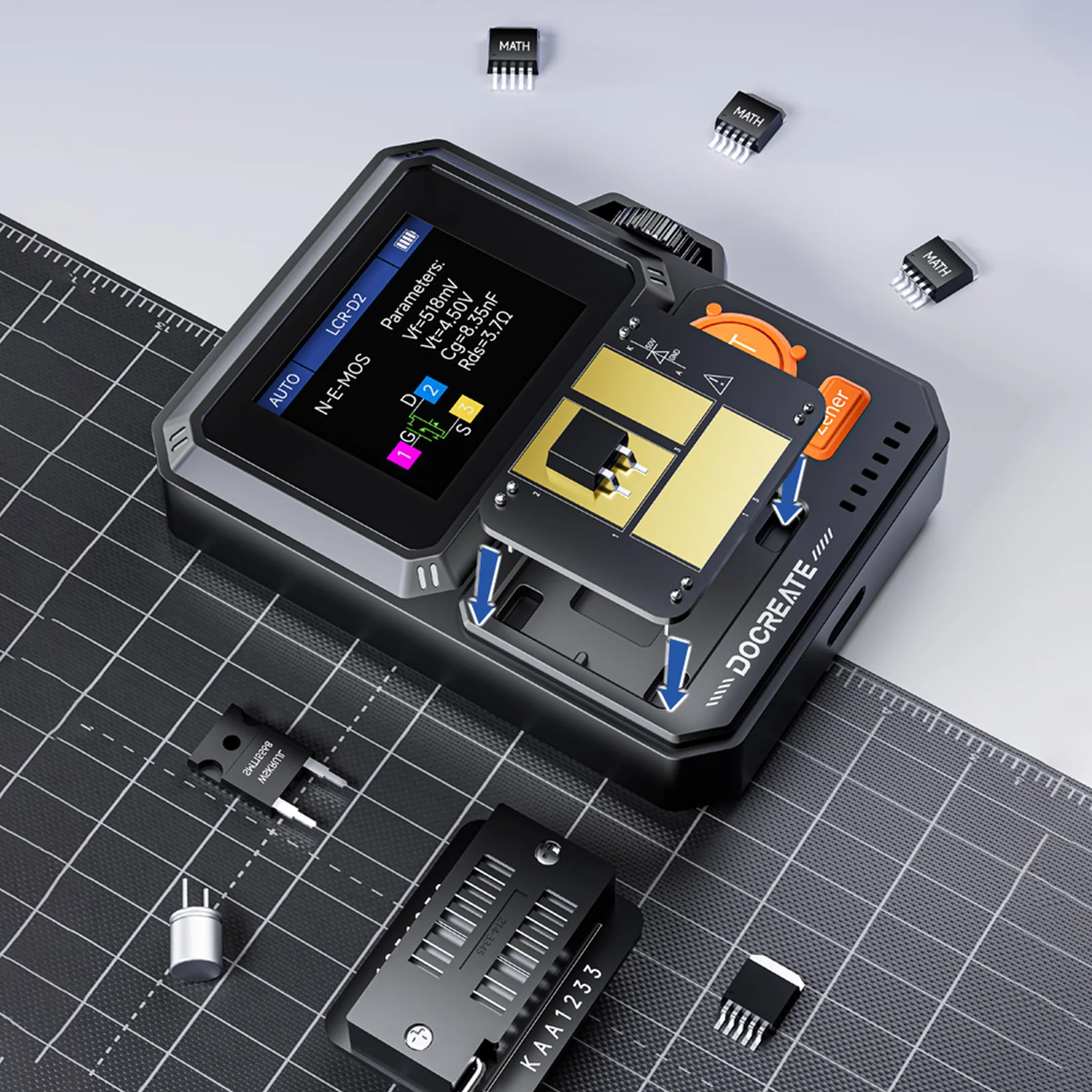 LCR-D2 High-Precision Transistor Tester with IR Decoding Multifunctional Component Tester Intelligent Auto Recognition LCR Meter