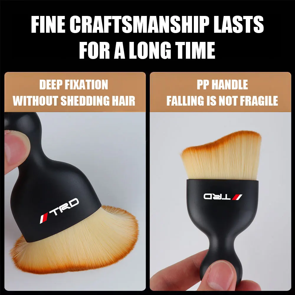 تنظيف السيارة الداخلي فرشاة ناعمة أداة مزيل الغبار اكسسوارات السيارات لتويوتا Rav4 Chr كورولا كامري أكوا كروس يارس أوريس TRD #2