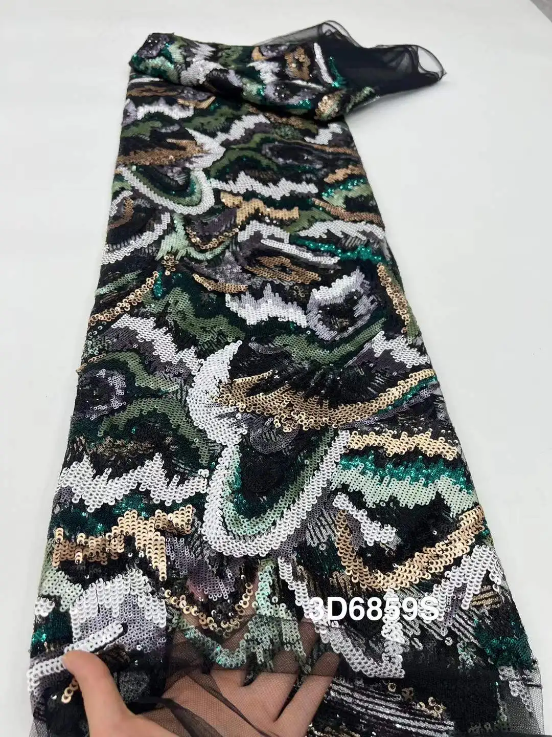 

Французская кружевная ткань с блестками, высокое качество, 5 ярдов, сетка, тюль, африканская кружевная ткань, нигерийское свадебное платье для шитья женщин