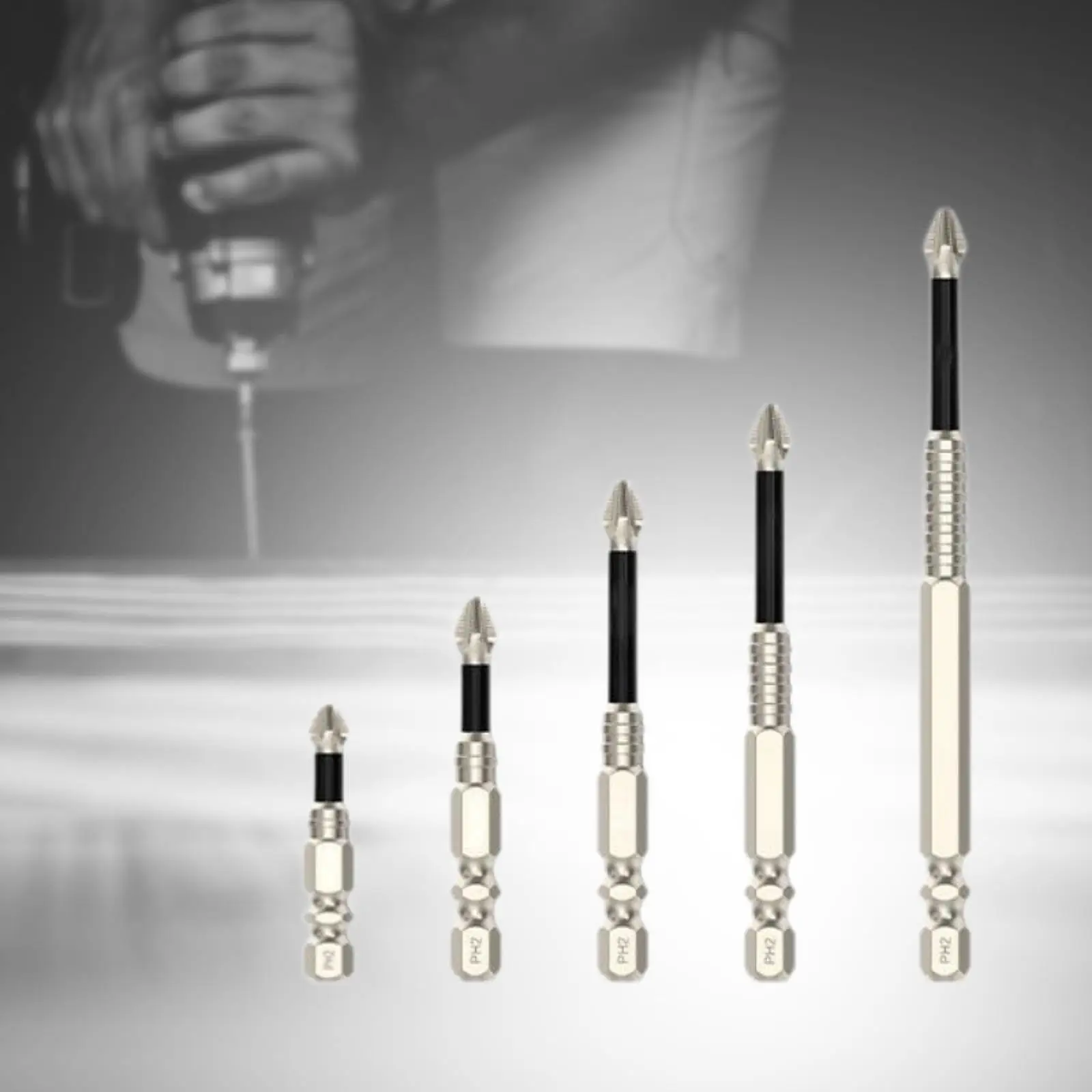 5Pcs Screwdriver Drill Sturdy Insert Bits for Impact Drivers Fixing DIY Use