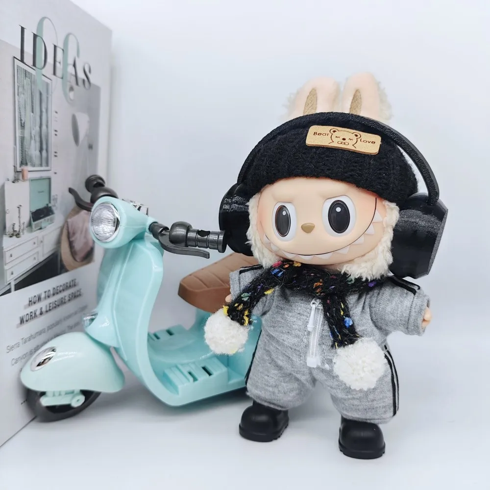 لمجموعة ملابس Labubu مقاس 17 سم، مجموعة ملابس صغيرة لطيفة مصنوعة يدويًا من labubu، هدية ماركة مصممة على الموضة المتقدمة #6