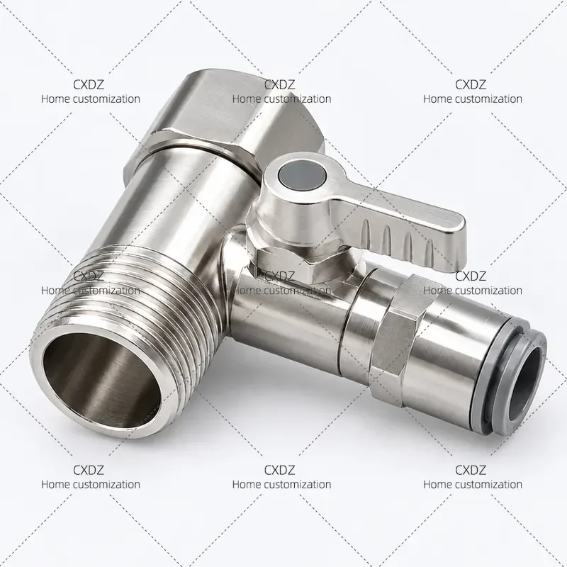 10pcs 304 Stainless Steel Tee Pure Water Faucet Adapter Separator Valve Switch Accessories for Purifier