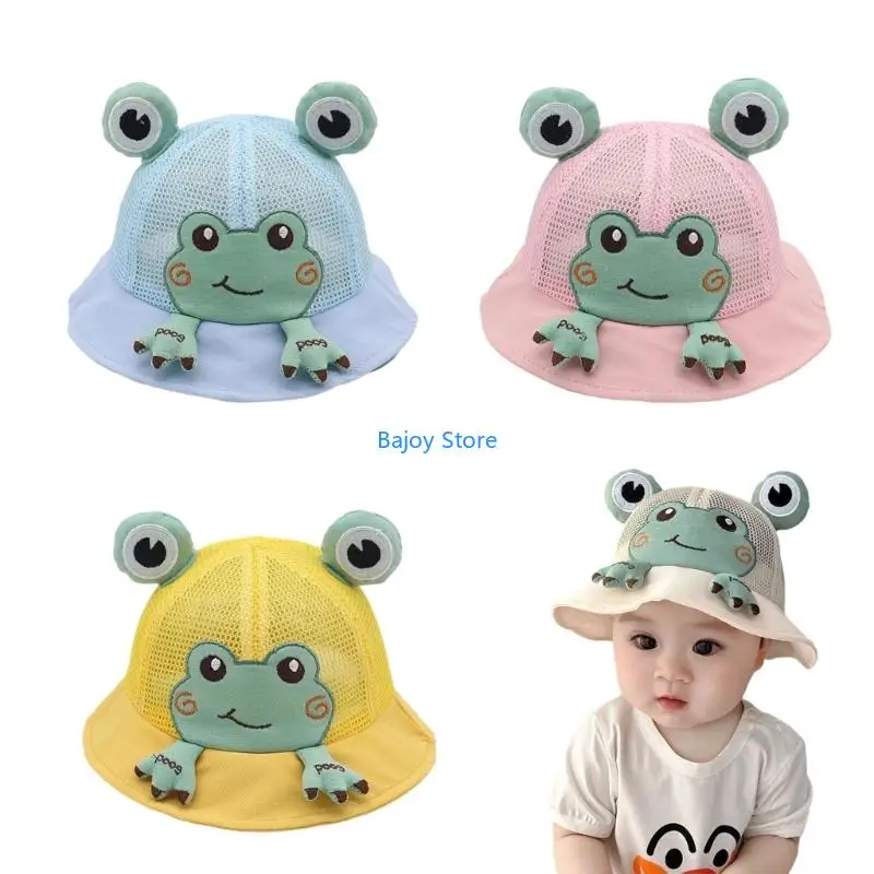 63HE Gentle Infant Hat Breathable Fabric Full Coverage Sunhat Headgear for Newborns and Toddler Outdoor Wear
