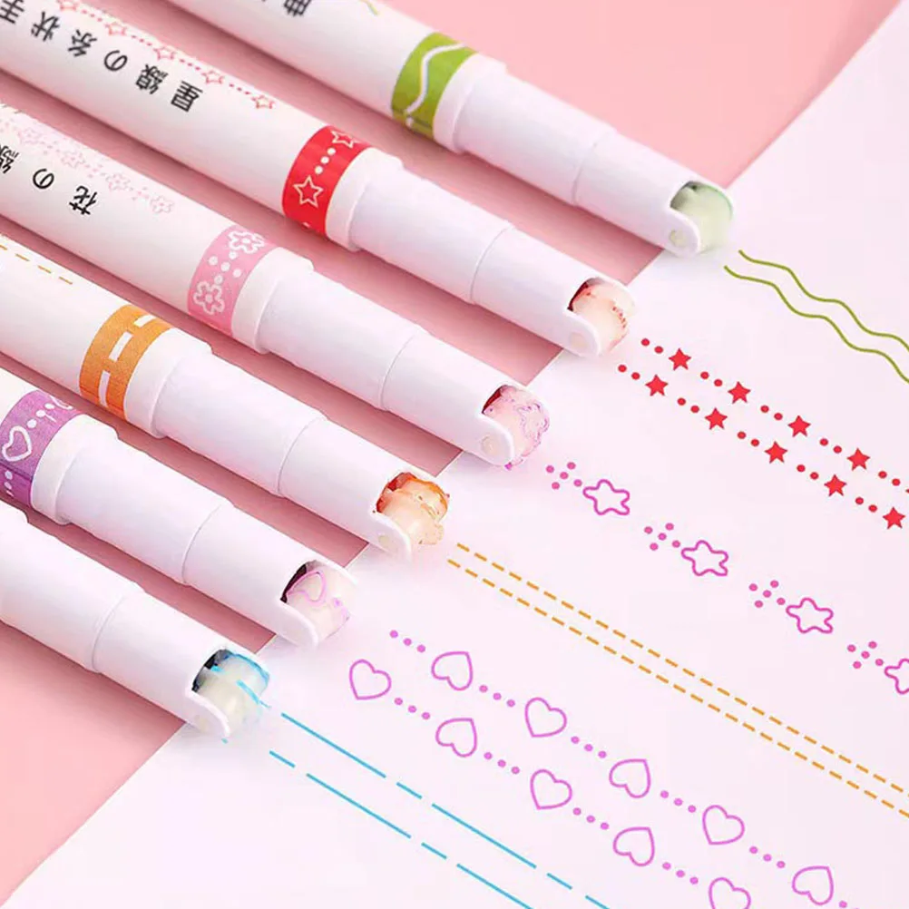 

8pcs Roller Marker Fine Tip Curve Pens for Scrapbooking Drawing Journaling Colored Pens Art Supplies Students Writing Painting