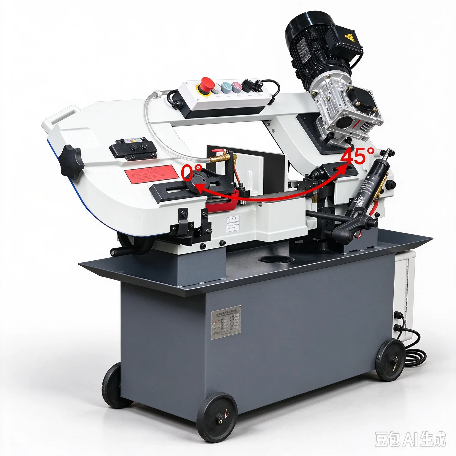 Easy Movable Band Saw Small Size 712 with Rotatable Vise for Angle Cut Metal Cut off Hacksaw