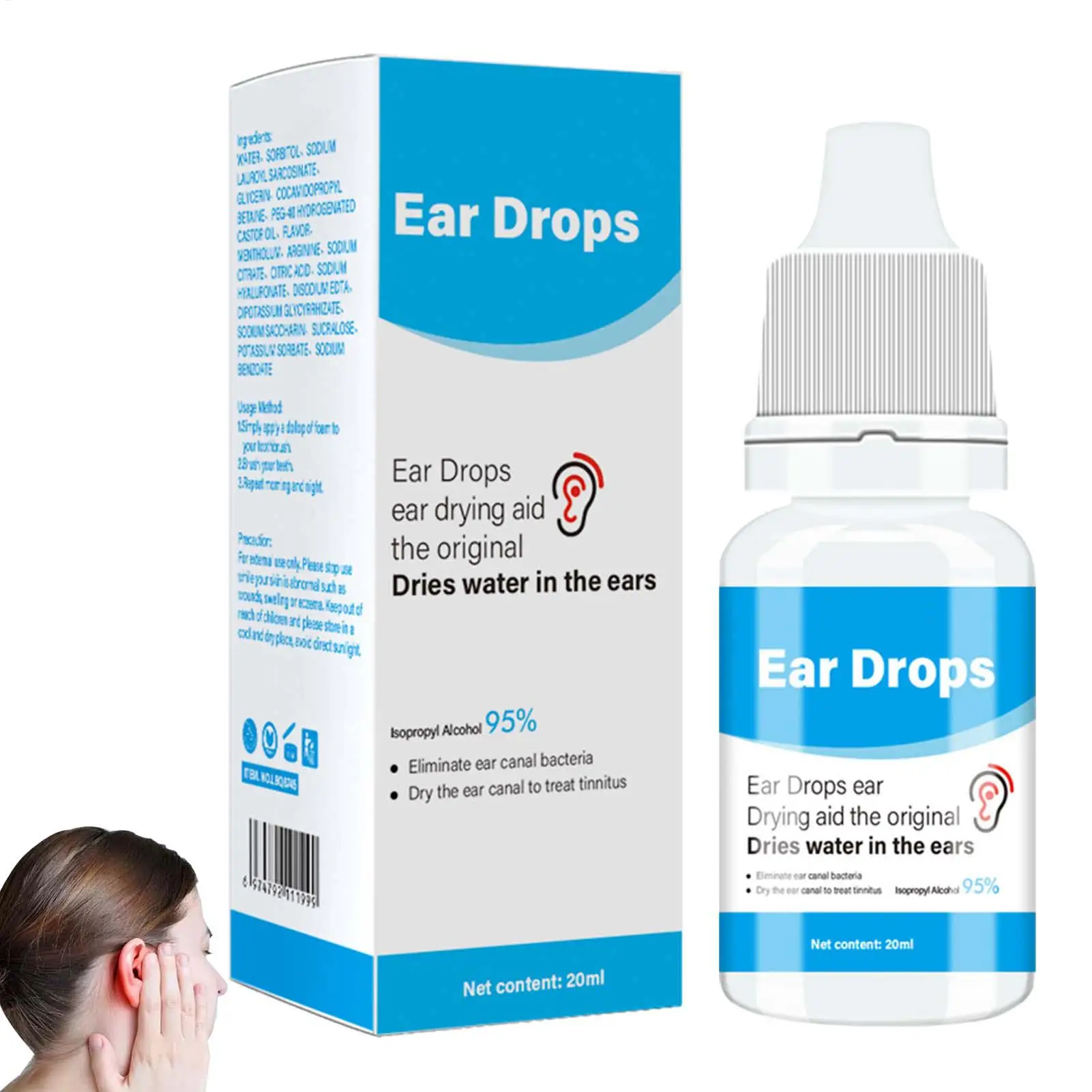 

1pcs Eardrops For Ear Infect Ear Drops For Swimmers Ear Adult Ear Drops For Clogged Ears Fast Natural Swimmer's