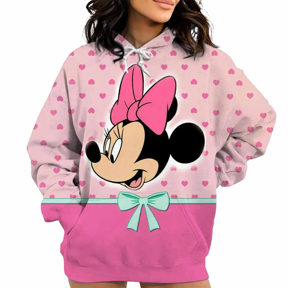 Y2k Mickey Mouse 3D Printing Hoodies Ijs Taarten Grafische Rits Sweatshirts Vrouwen Grappige Casual Kleding Truien Hoodie