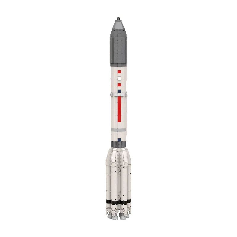 MOC-39838 Proton M Space Launch Vehicle Building Blocks Kit Saturn V Rocket 1:110 Scale Model Kids Puzzle Toys Collection Gift