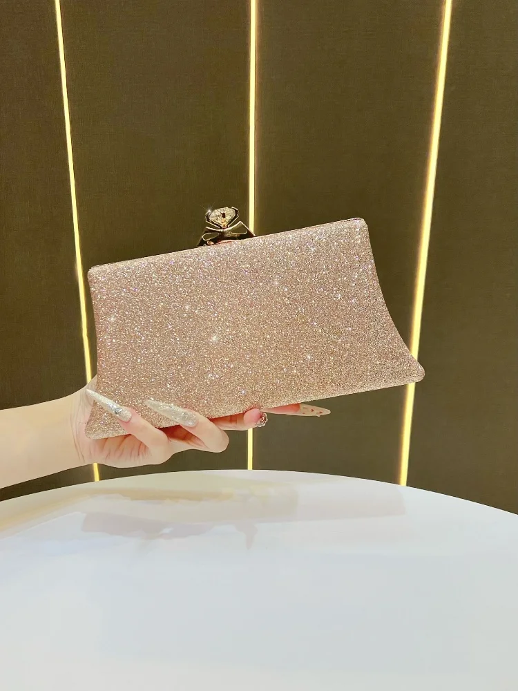 

Новая блестящая вечерняя сумка с бриллиантами, сумка для женщин, модная темпераментная банкетная сумка, универсальный свадебный кошелек