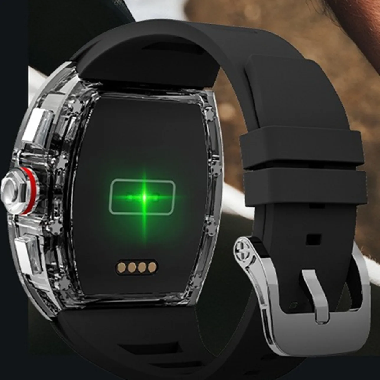 Impermeável Transparente Relógio Inteligente, Pulseira Esportiva, Freqüência Cardíaca do Sono, Sangue, Oxigênio, Rastreador De Fitness, NFC, Bluetooth, Relógio Smartwatch