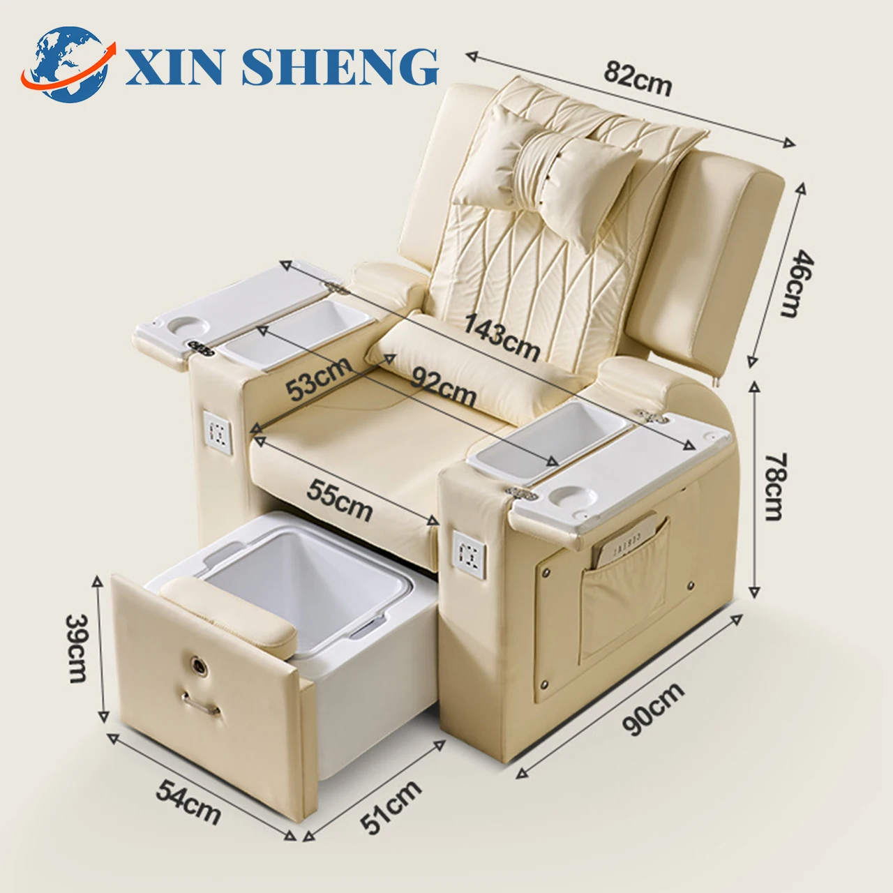 Foot SPA Massagesessel, Nagelstudio-Sofa, automatischer Rückenmassagesessel, Pediküre-Stuhl, Fußmassage- und Nagelgeschäftsmöbel