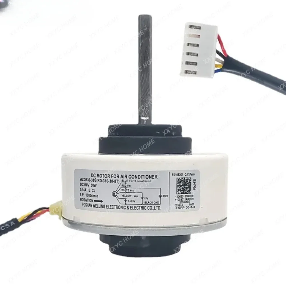 New DC Fan Motor WZDK30-38G For Midea Air Conditioner Indoor Unit DC310V 30W 1300r/min RD-310-30-8T Conditioning Parts