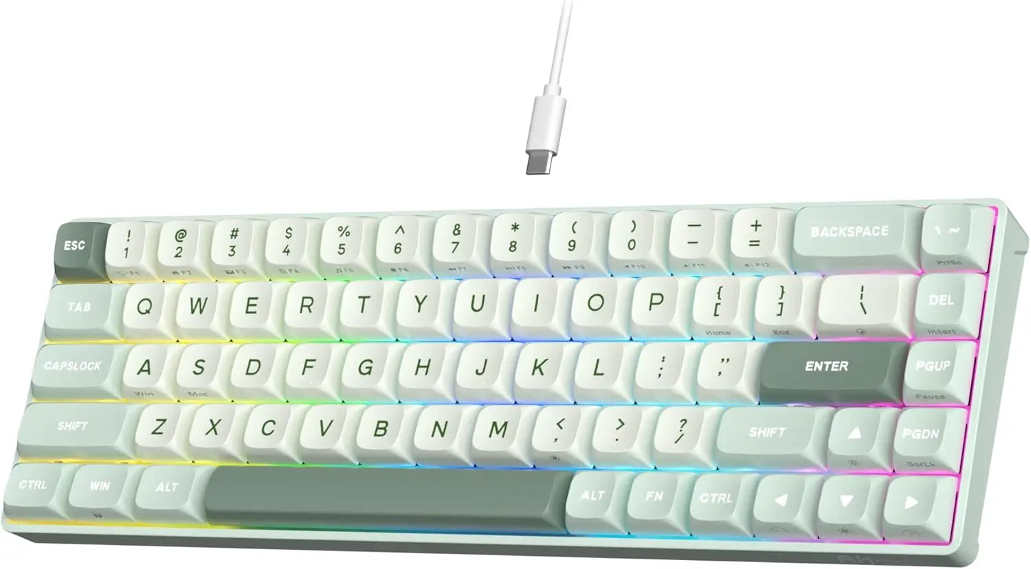 

Механическая клавиатура с эффектом Холла C68, магнитный переключатель 65% HE, проводная RGB, возможность горячей замены, скорость опрокидывания 8K, профессиональный веб-драйвер для Mac &
