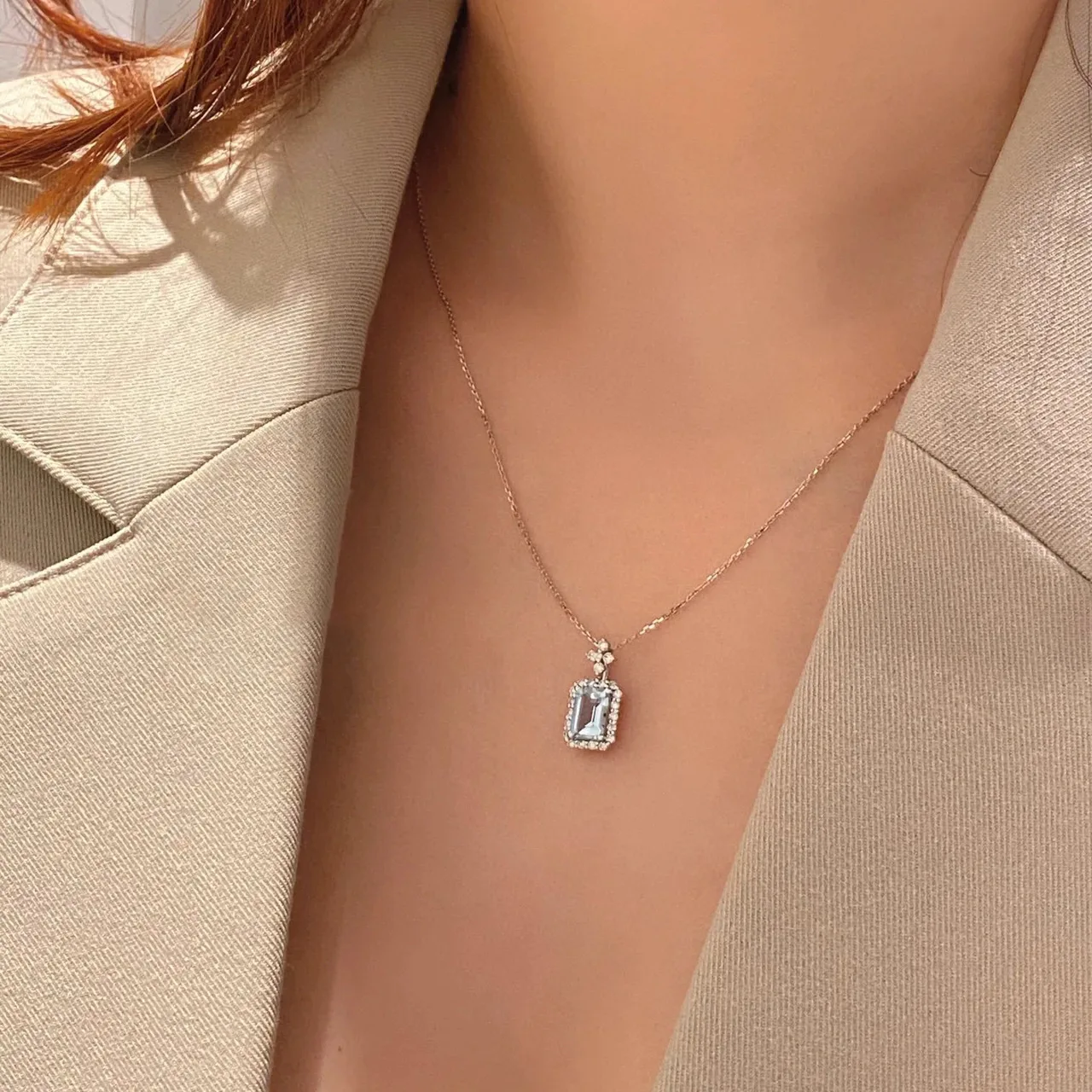 Women's 925 Sterling Silver Square Pendant Necklace, Modern Elegance