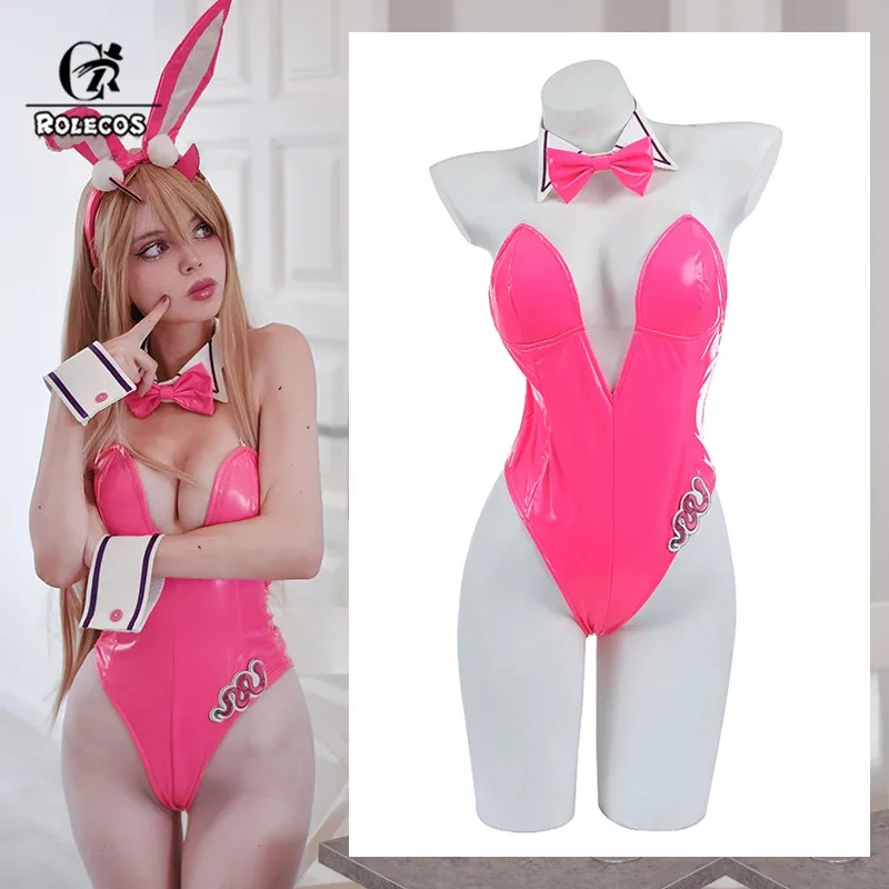 

ROLECOS Viper Bunny Girl Косплей Костюм NIKKE Goddess of Victory Viper Розовый Комбинезон Сексуальный Женский Косплей Костюм Кролика Viper Outfit