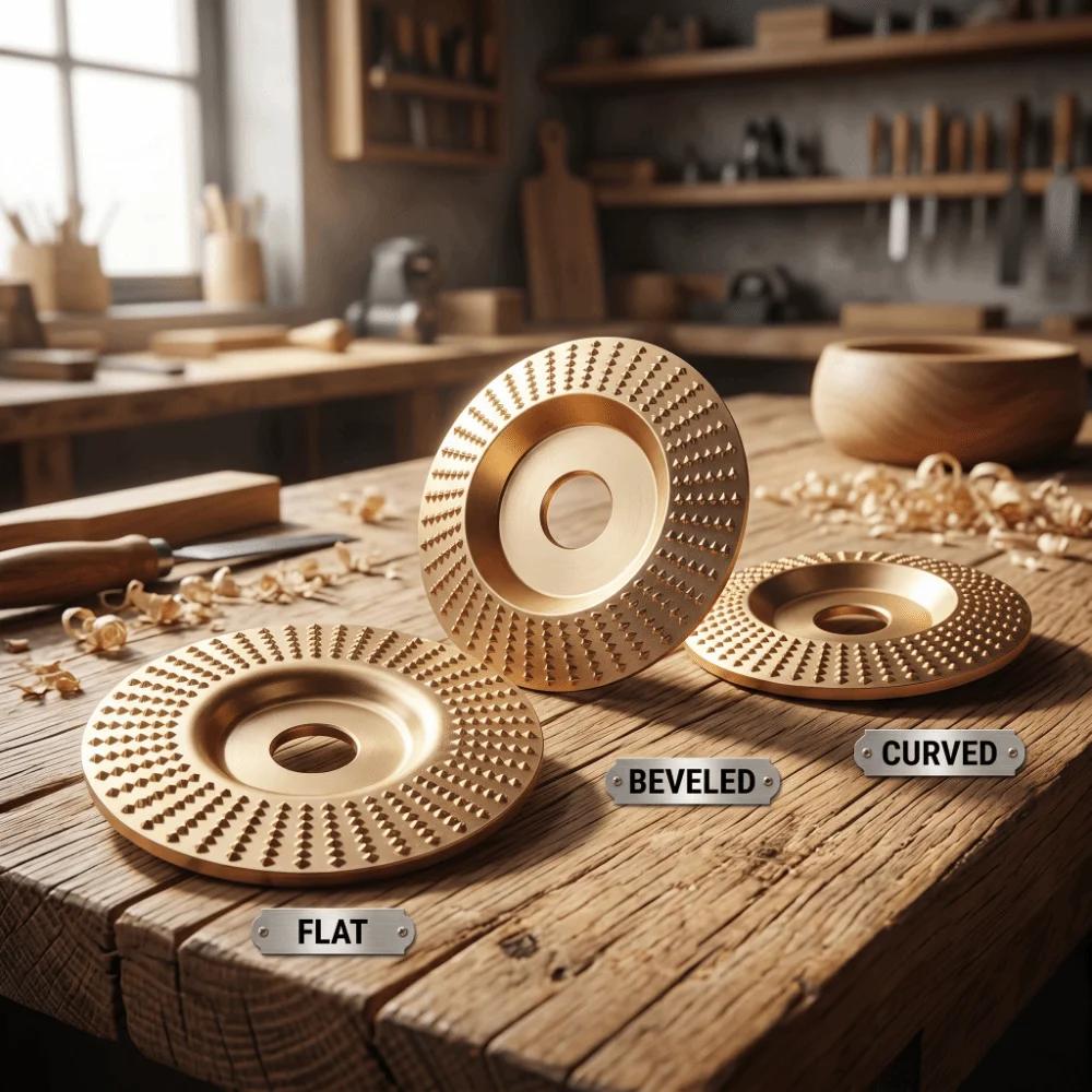 

3Pcs 16/22mm Inner Diameter Angle Grinder Polishing Pad Gold Color Durable Tungsten Carbide Grinding Wheel Abrasive