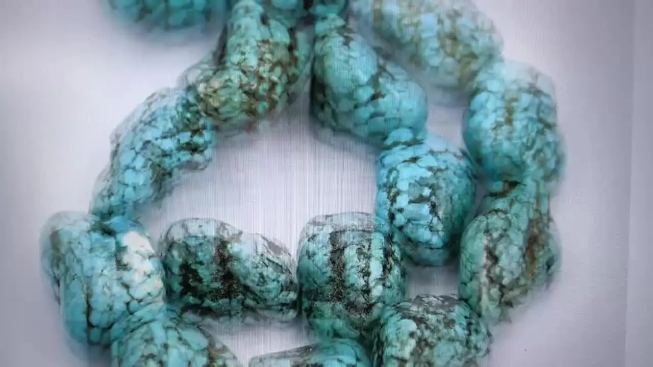 APDGG Natural Stone Freedom Blue Turquoise Nugget Loose Beads 15\