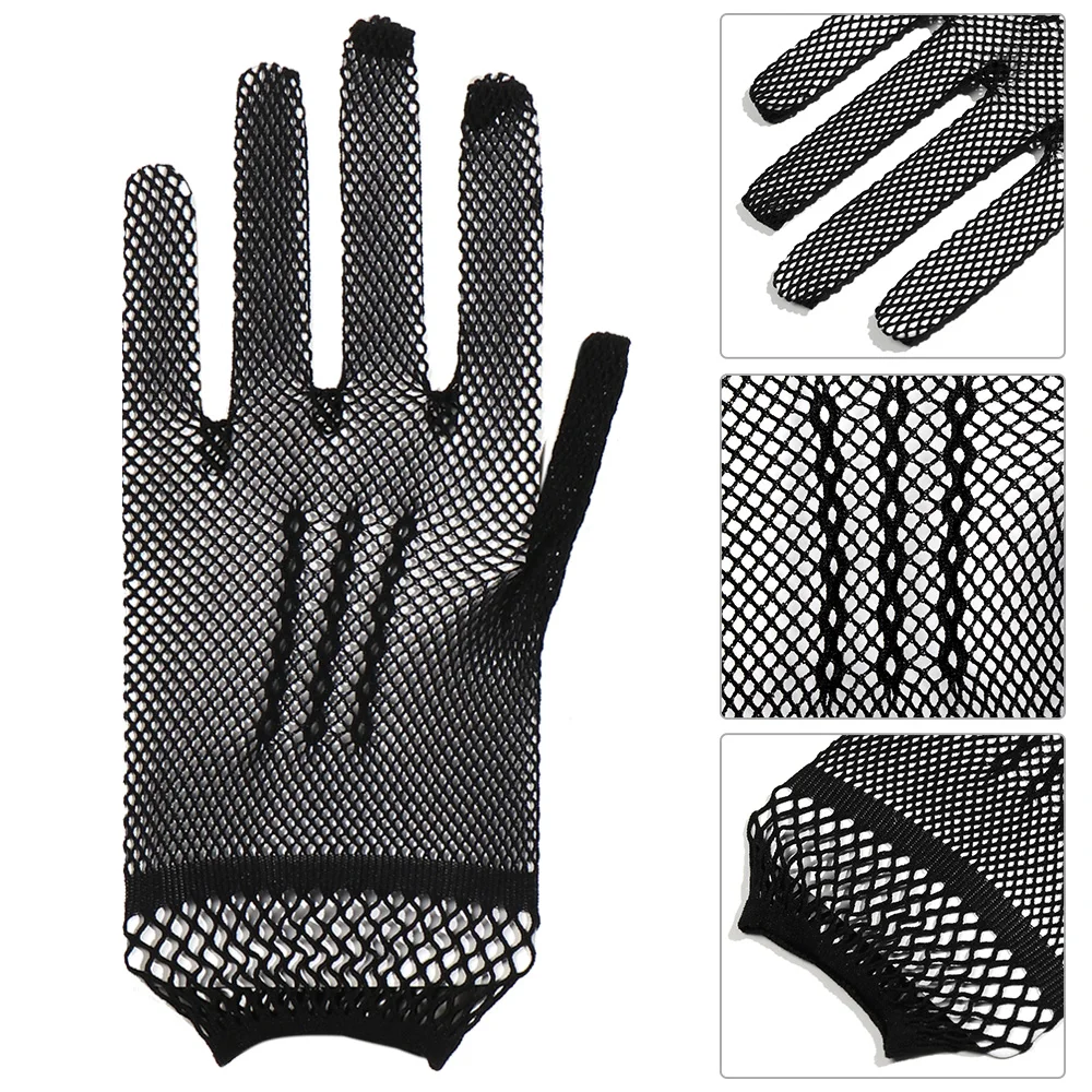 New Women Summer Uv-proof Driving Gloves Mesh Fishnet Gloves Nylon Mesh Solid Thin Summer Women Gloves