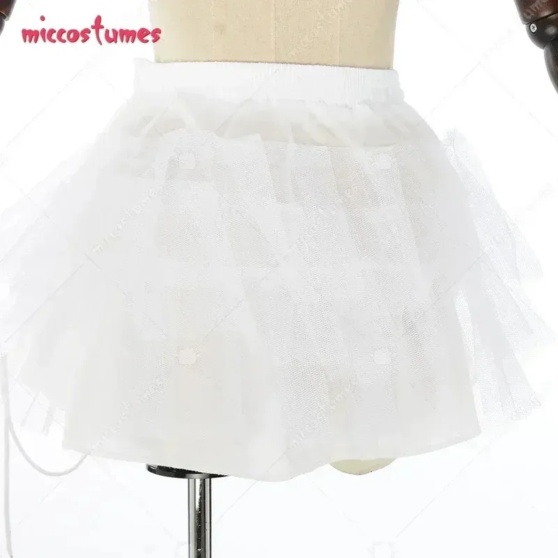 25COSMiccostumes أزياء أنيمي ميو ميو التأثيرية فستان وردي قصير مع آذان وذيل القط