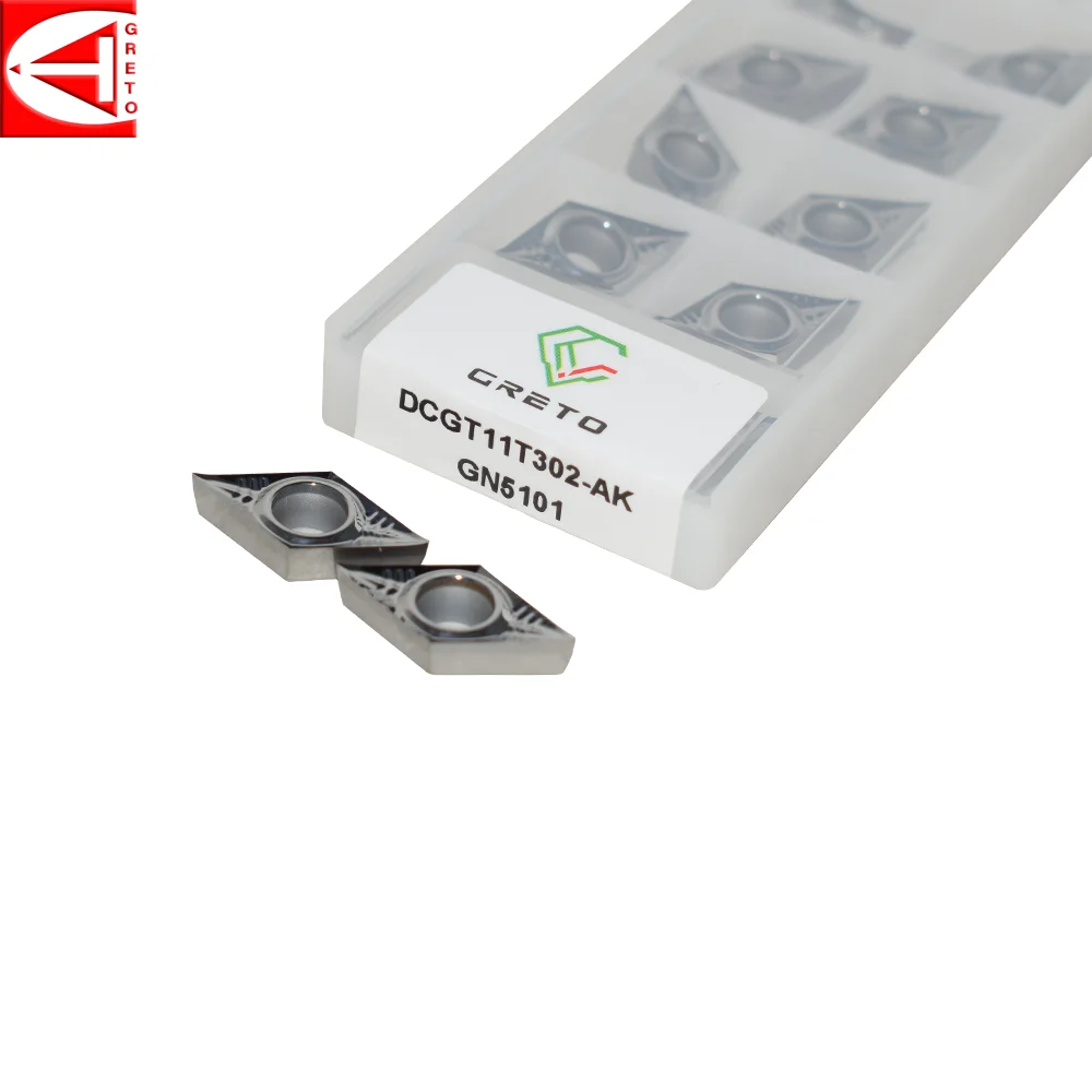 

GRETO DCGT11T302-AK GN5101 Turning Tool Carbide Tablet Cutting Metal For Stainless DCGT11T304-AK DCGT11T308-AK DCGT 11T302-AK