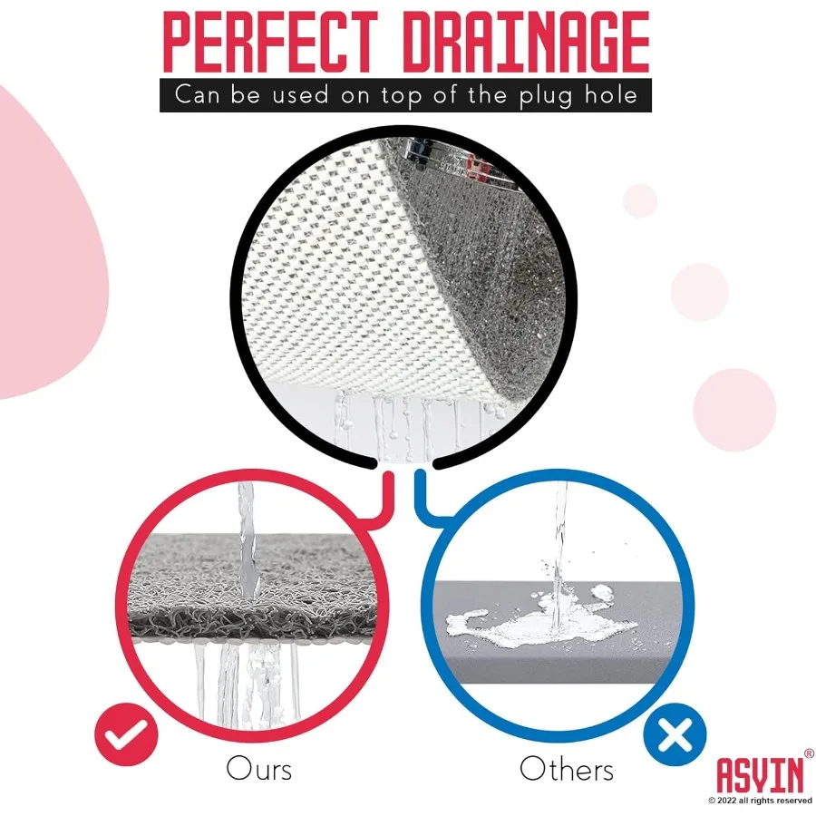 Non-Slip Bath Mat - Soft PVC Loofah Texture, Quick Dry & Phthalate-Free. 24x16 Inch for Shower Tub Safety.