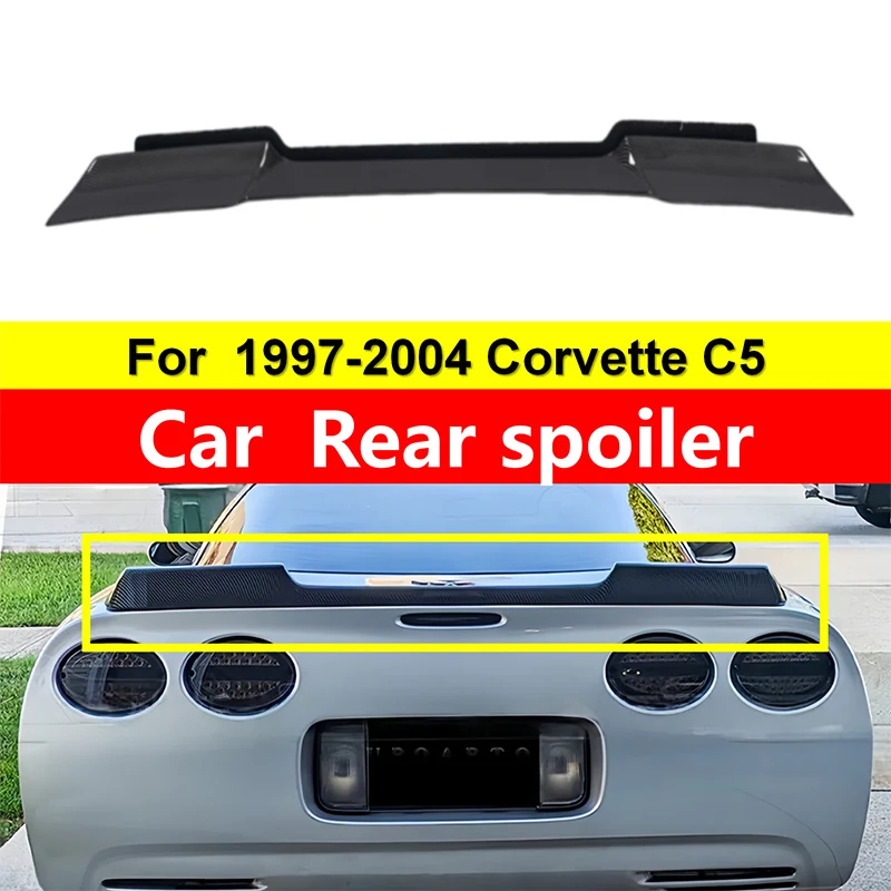 أسود لامع لـ 1997-2004 كورفيت C5 طبقة مزدوجة جناح سبويلر خلفي ZR1 طراز ممتد