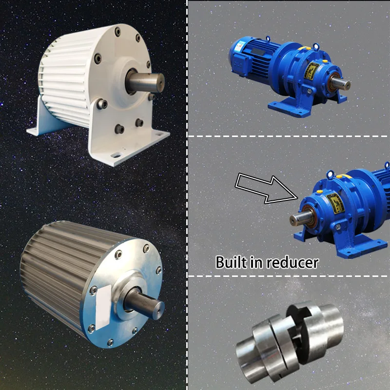 Imagem -04 - Gerador de Alta Potência Gearless Ímã Permanente Baixo Rpm para Turbina Eólica e Aquática Alternadores ac 10kw 20kw 500rpm 50hz 220v