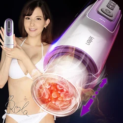 Automatic Retractable Male Masturbator Cup Sexy Toys for Man Vagina Real Pocket Pussy Sucking Blowjob Machine Vibrator Sex Shop