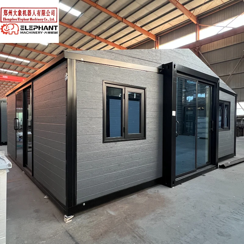 20ft Container House 3 Bedrooms Quick Living Room Office Villa Outdoor Bathroom Kitchen Flat Pack Expandable Option