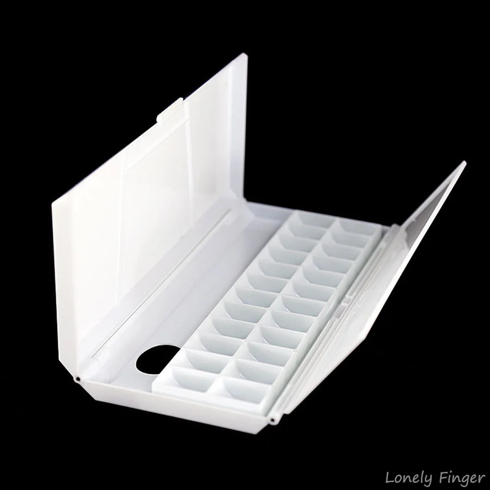 24 Grid Folding Moisturizing Watercolor Palette for Artist Watercolor Oil Painting Paint Palette Tray Box Art Supplies