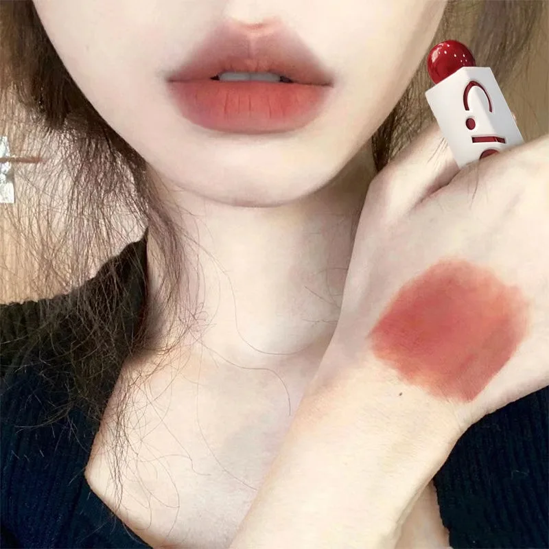 Sexy Red Matte Velvet Lip Gloss Waterproof Liquid Lipstick Lips Tint Mud Makeup Four Corners Lip Glaze Matte Lip Glaze Cosmetics