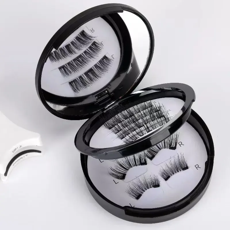 Cils magnétiques AMSDCN réutilisables, sans colle, cils supérieurs naturels et épais avec pince magnétique, outil de maquillage