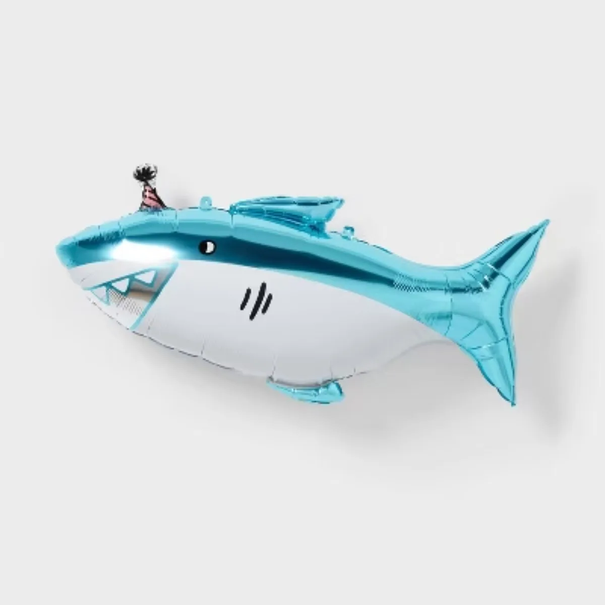 Shark Print Foil Balloon Teal， balloons ， birthday decoration ， party decoration