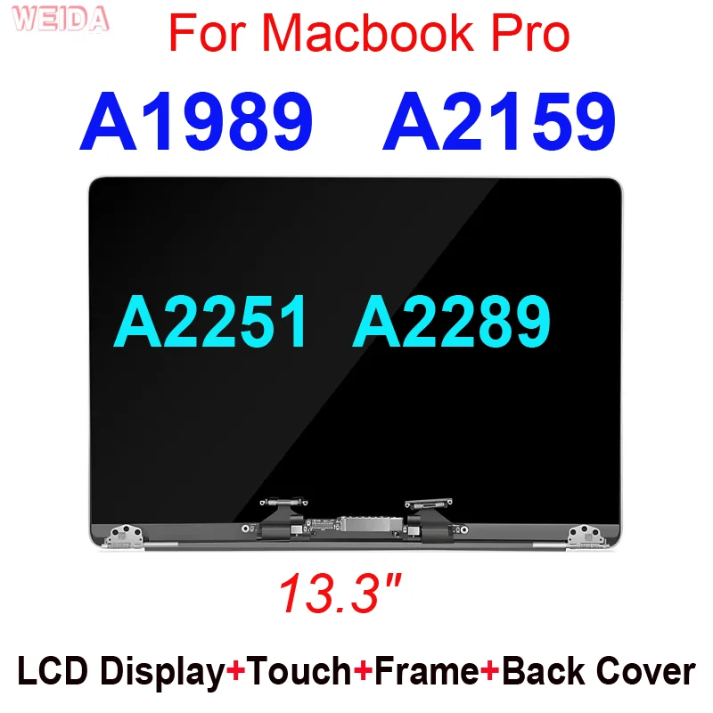 

13.3" For Macbook Pro A1989 A2159 A2251 A2289 Display Full LCD Complete Assembly Screen Replacement With Back Cover