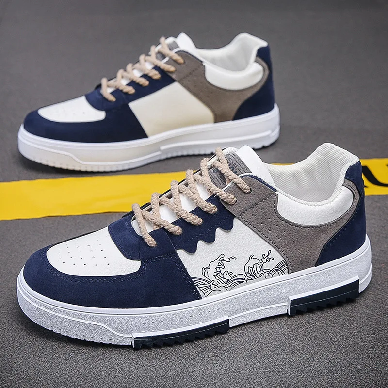 Nieuwe Herenschoenen Comfortabele Zachte Zool Heren Vrijetijdsschoenen Platte Schoenen Mode Trend Veterschoenen Casual Sportschoenen Lage Top Schoenen Heren