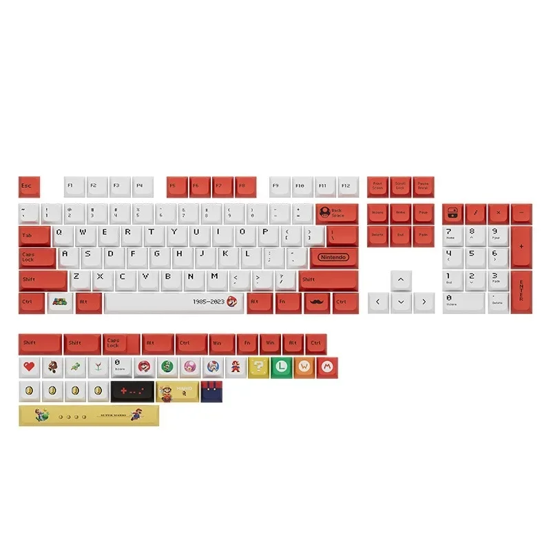 

MINISO Mario 136 шт. XDA колпачки для клавиш колпачки для клавиатуры для механической клавиатуры стильный PBT игровой стиль клавиатуры декоративные колпачки для клавиш подарки