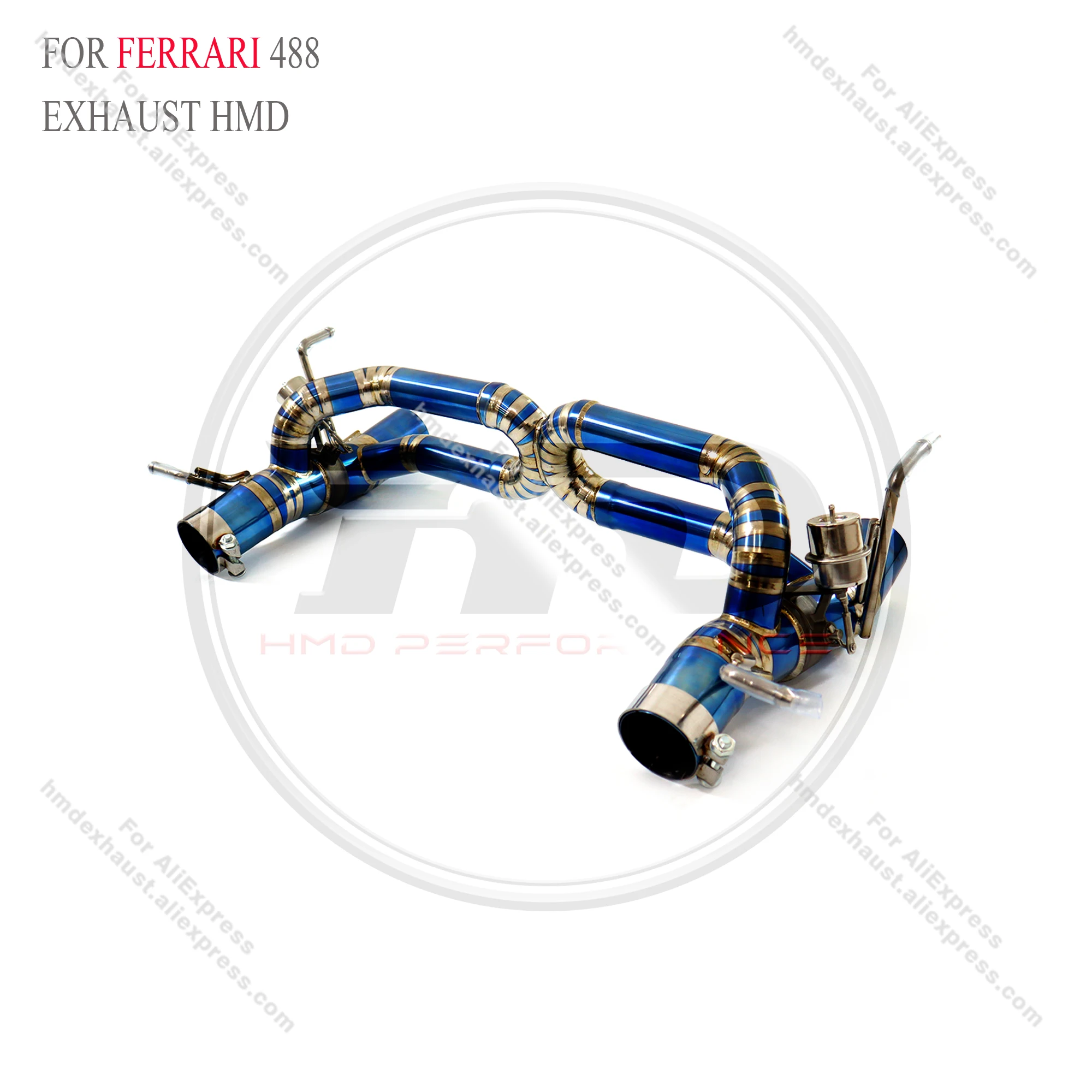 HMD Big Sale Titanium Exhaust System Performance Catback for Ferrari 488 GTB Pista Spider 3.9T Muffler With Valve