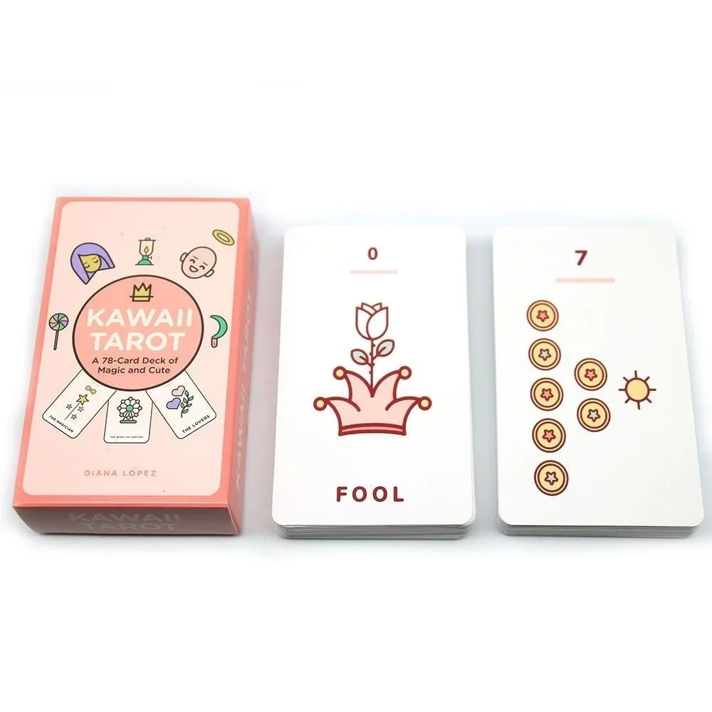 Kawaii Tarot Cards A 78 Deck Of Magic And Cute Oracle English Visions Divination Edition Borad Playing Games