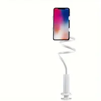 Lazy Man's Bedside Table Phone Holder with Flexible Long Arm, Swivel Headrest, and Handle, Adjustable Height 5