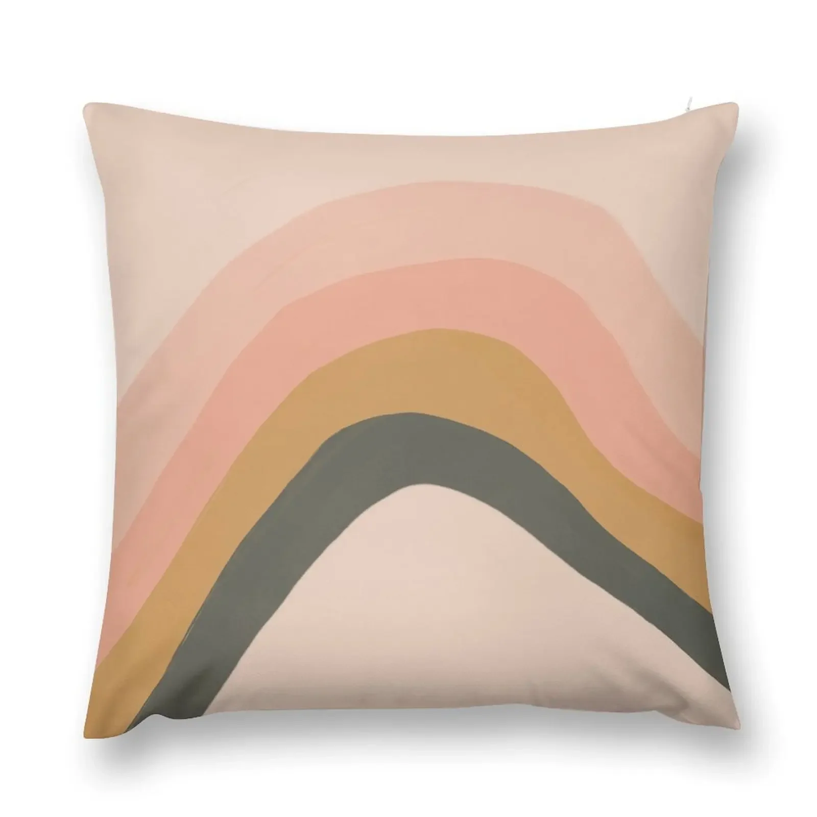 Pastel Rainbow Muted Blush Pink Neutral Color - Illustration by Morgan Harper Nichols Throw Pillow