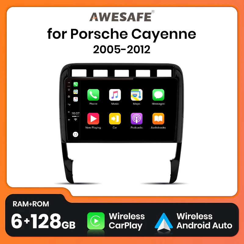 AWESAFE PX9 Plus Car Radio For Porsche Cayenne 2002 - 2010 wireless CarPlay Android Auto No 2 din 2din DVD