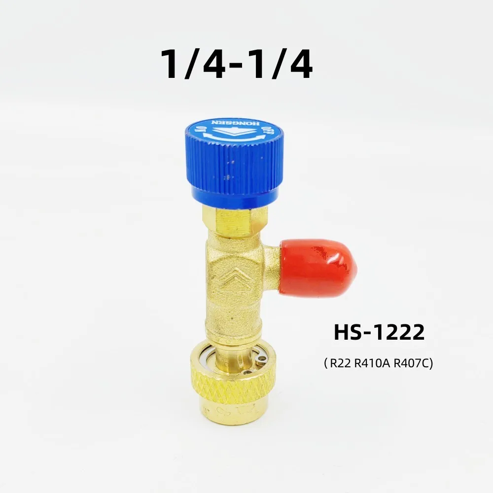 Làm Lạnh Dụng Cụ Chất Lỏng Van An Toàn R410 R410A R22 Điều Hòa Không Khí Chất Làm Lạnh 1/4 "An Toàn Adapter Điều Hòa Không Khí Sửa Chữa