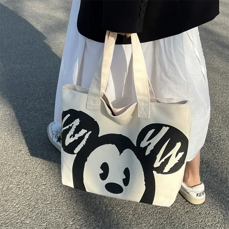 Disney New Cartoon Mickey and Minnie Travel Bag Women\'s High-end Fashion Shoulder Bag High-quality Niche Large-capacity Handbag