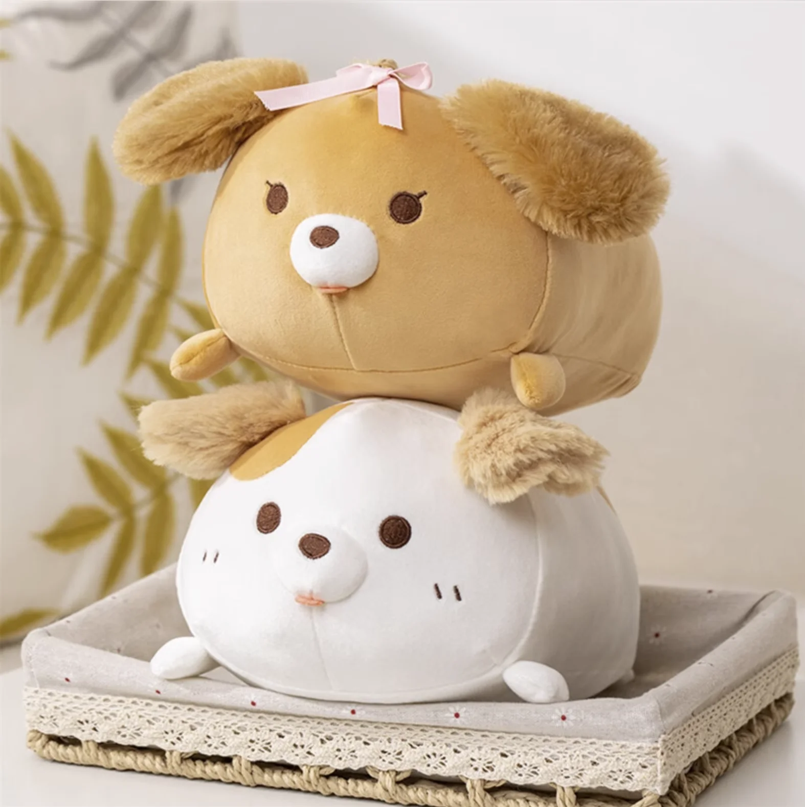 Cão Gordo Bonito Travesseiro Do Sono De Pelúcia De Pelúcia De Cachorro Branco Marrom Brinquedo De Pelúcia, Kawaii Animal Realista, Boneca Do Cão Corgi, Presente Dos Miúdos, 30 cm, 40 cm, 50cm