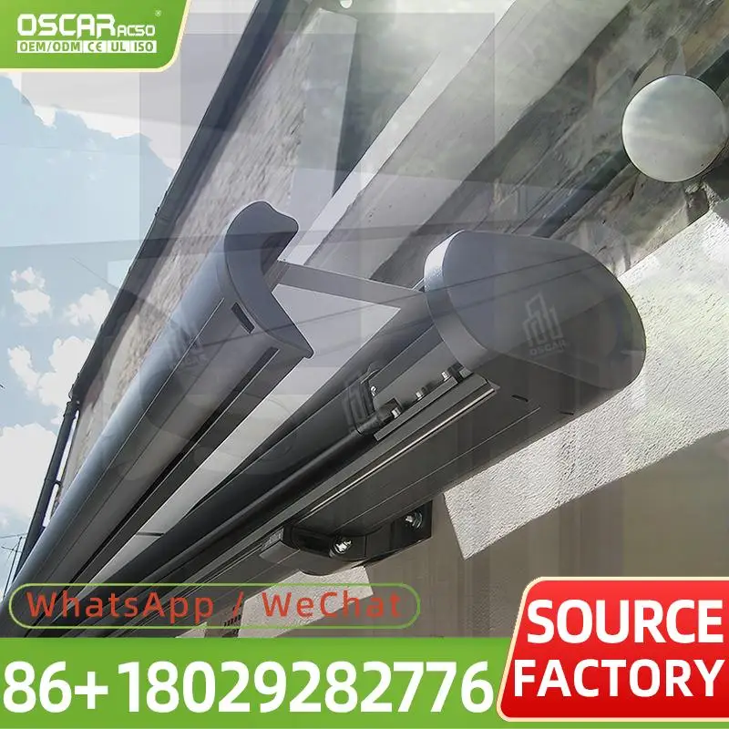 

Waterproof Metal Aluminum Canopy for Door Building Rain Shelter Balcony and Motorized Full Cassette Window Awning Retractable Aw