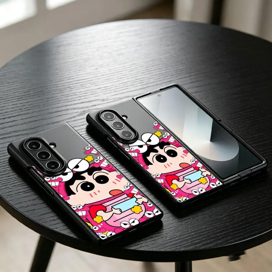 Case for Samsung Galaxy Z Fold 8 Z Fold 7 6 5 4 3 ZFold4 ZFold6 ZFold3 ZFold5 ZFold7 Back Phone Cover Lucky Shin-Chans