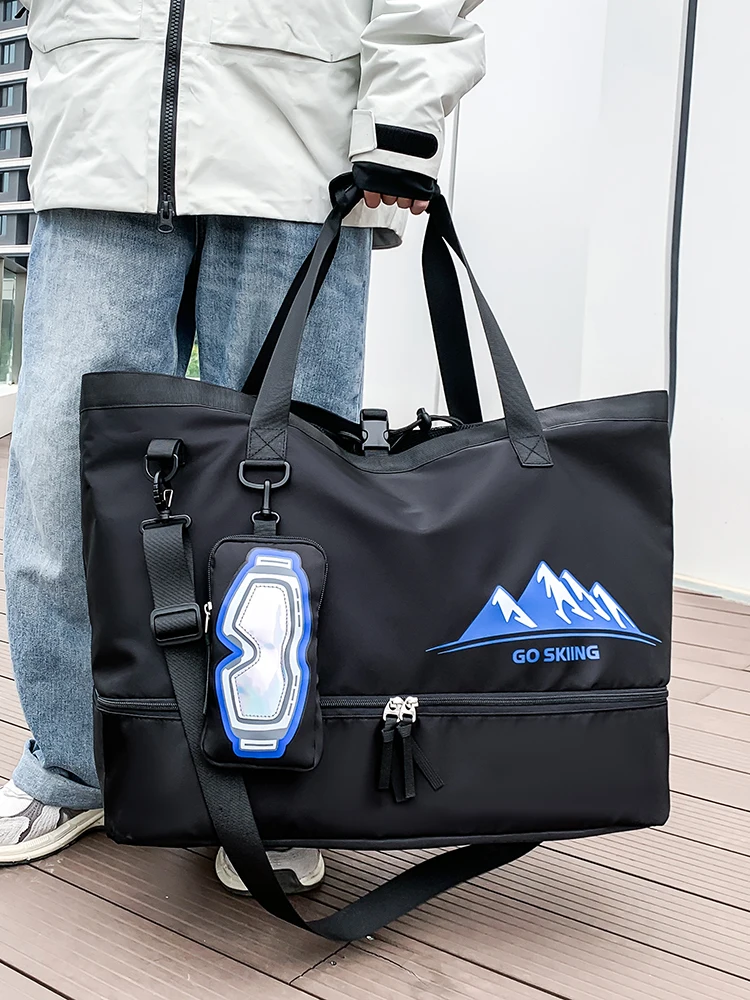 

Легкая портативная сумка для лыжного снаряжения для коротких поездок, мужская сумка для хранения с большой вместимостью, спортивная сумка для фитнеса